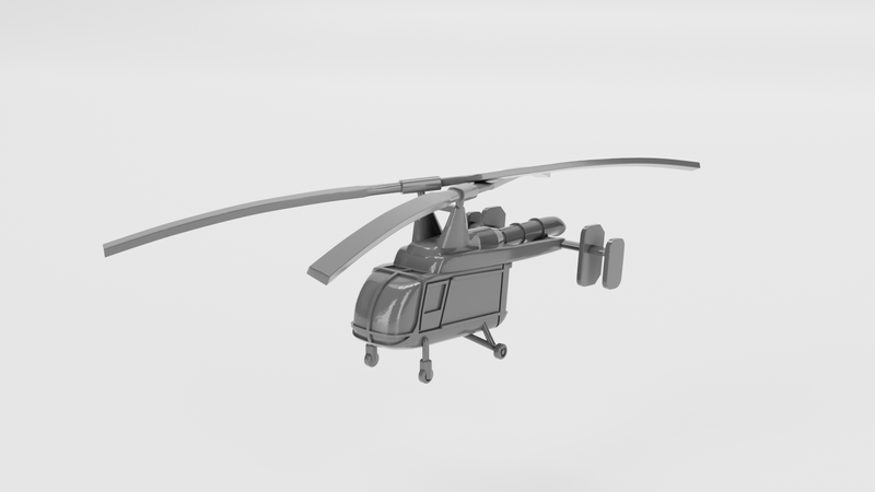 Kaman HH-43 Huskie - Vietnam War Aircraft - 1/200 Scale - wargame3d