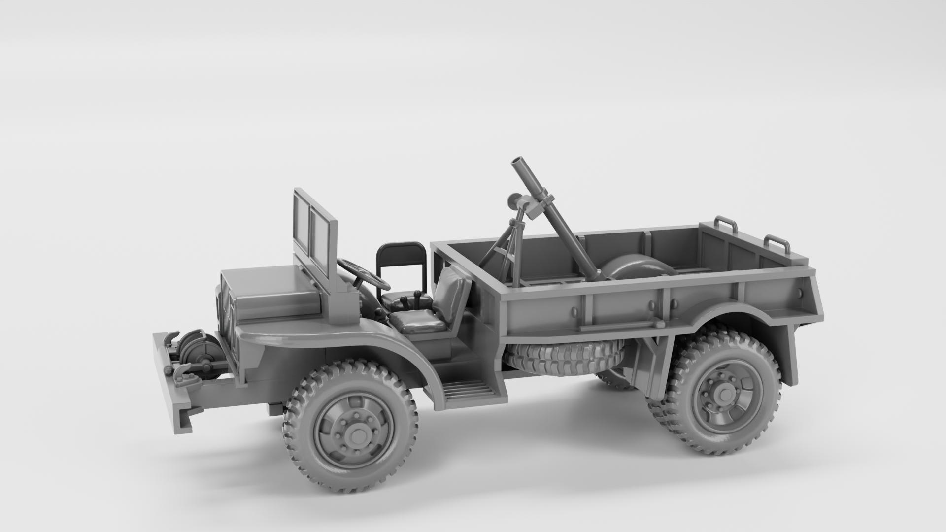 Ford GTB Burma Jeep - US Army - 28mm Scale -  wargame3d