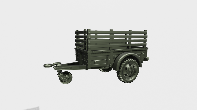 Trailer Ben Hur for Dodge WC models - Germany - Bolt Action - wargame3d - 28mm Scale