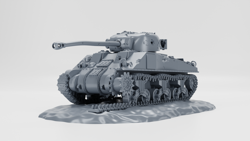 Destroyed Sherman Firefly VC - US Army - Bolt Action - wargame3d- 28mm Scale