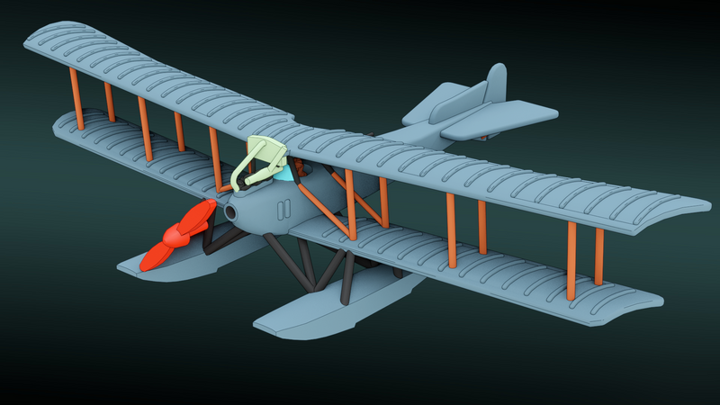 Friedrichshafen FF.33 - WWI Seaplanes - 1/144 Scale - wargame3d