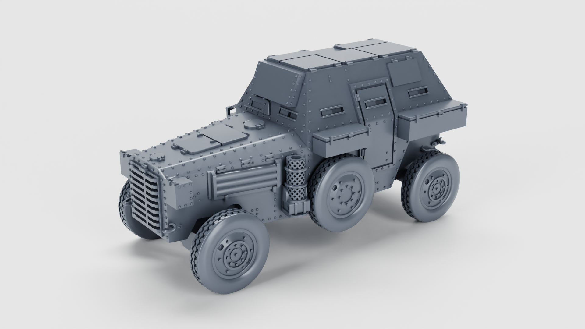Berliet VUDB Armoured Car - Belgian Army - 28mm Scale -  wargame3d