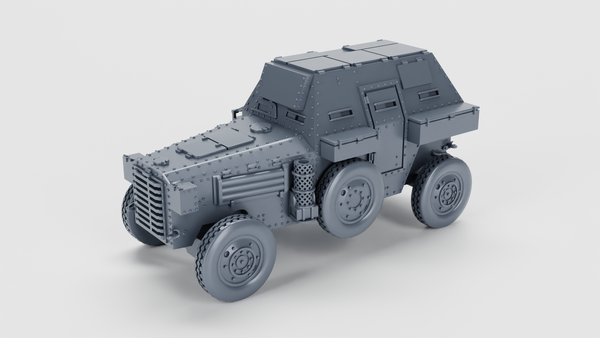 Berliet VUDB Armoured Car - Belgan Army - 28mm Scale - Bolt Action - wargame3d