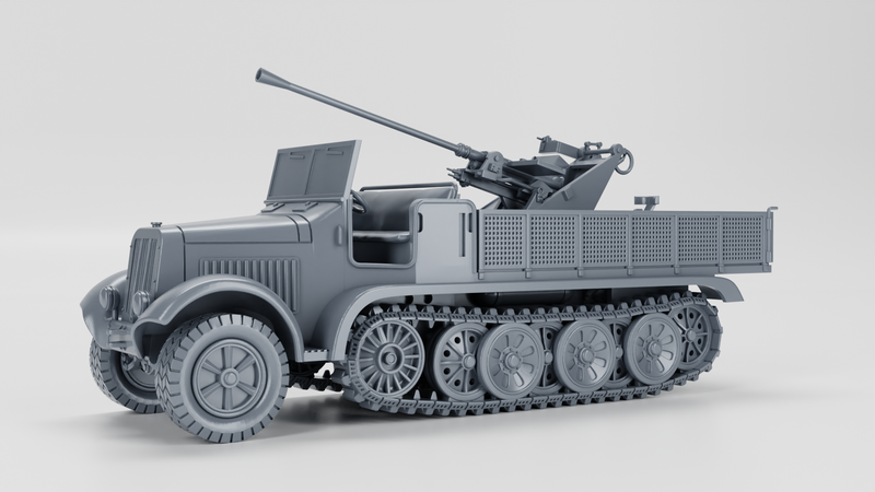 Sd.Kfz.6-2 - 3.7cm Flak 36 Auf 5t Zugkraftwagen - German Army - 28mm Scale - Bolt Action - wargame3d