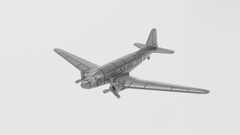 Douglas C-47 Skytrain - Vietnam War Aircraft - 1/200 Scale - wargame3d