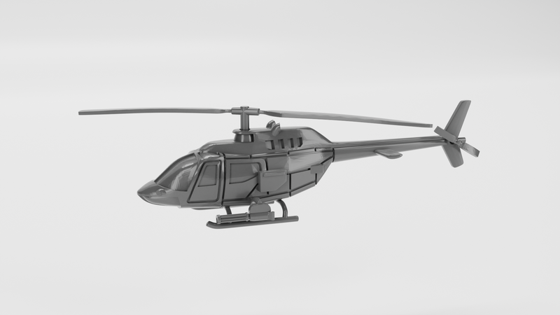 Bell OH-58A Kiowa - Vietnam War Aircraft - 1/200 Scale - wargame3d