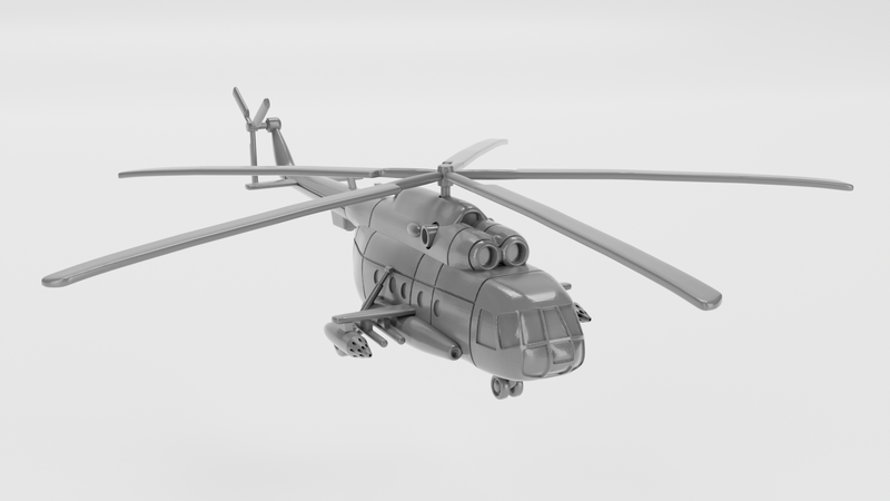 Mil MI-8 (Hip) - Vietnam War Aircraft - 1/200 Scale - wargame3d