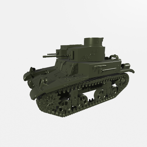 Light Tank M2A2 - 28mm Scale - Bolt Action - wargame3d