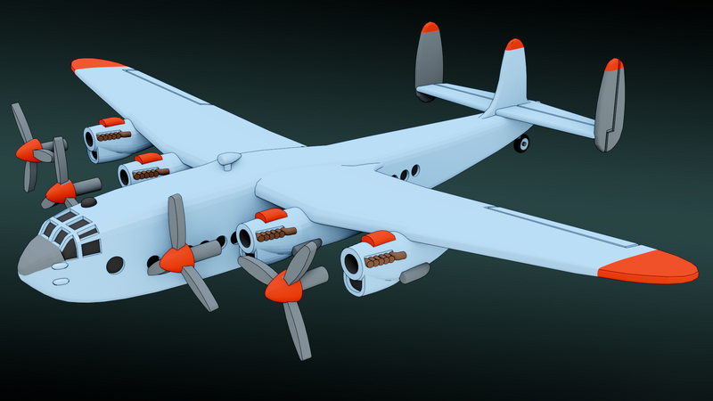 Avro York - Commercial Transcontinental Planes - 1/200 Scale - wargame3d