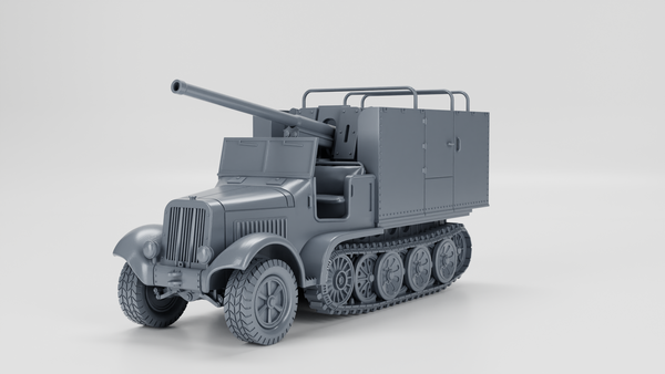 Sd.Kfz.6-3 - 7.62cm Pak 36 (r) Auf 5t Zugkraftwagen (Diana)- German Army - 28mm Scale - Bolt Action - wargame3d