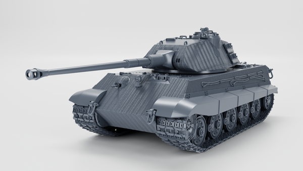 Tiger II Ausf B Zimmerit Porsche Turret - WWII - German Army -  wargame3d- 28mm Scale