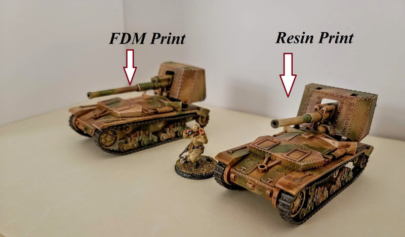 Italian Semovente 90/53 - Resin 28mm Miniatures - Bolt Action - Deweycat