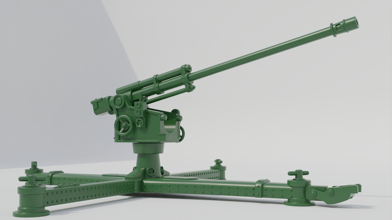 Bofors 80mm 29-38M AA Gun - Hungarian Army - 28mm Scale - Bolt Action - wargame3d