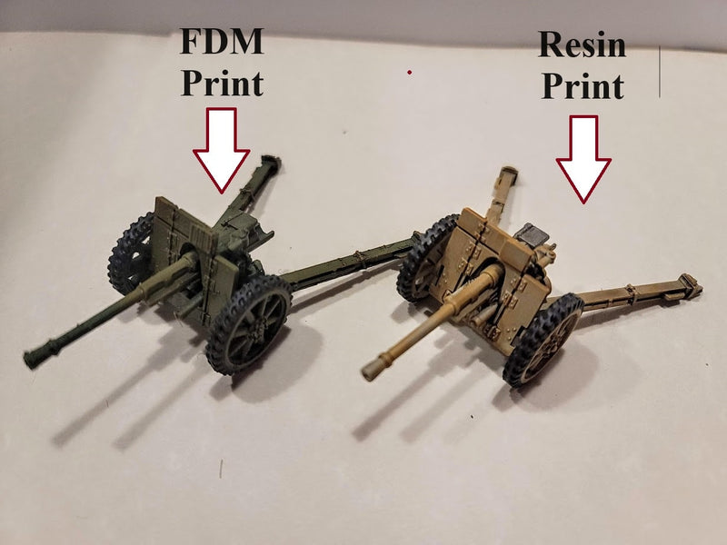 Italian 75-32 Modello 37 Gun - Resin 28mm Miniatures - Bolt Action - Deweycat