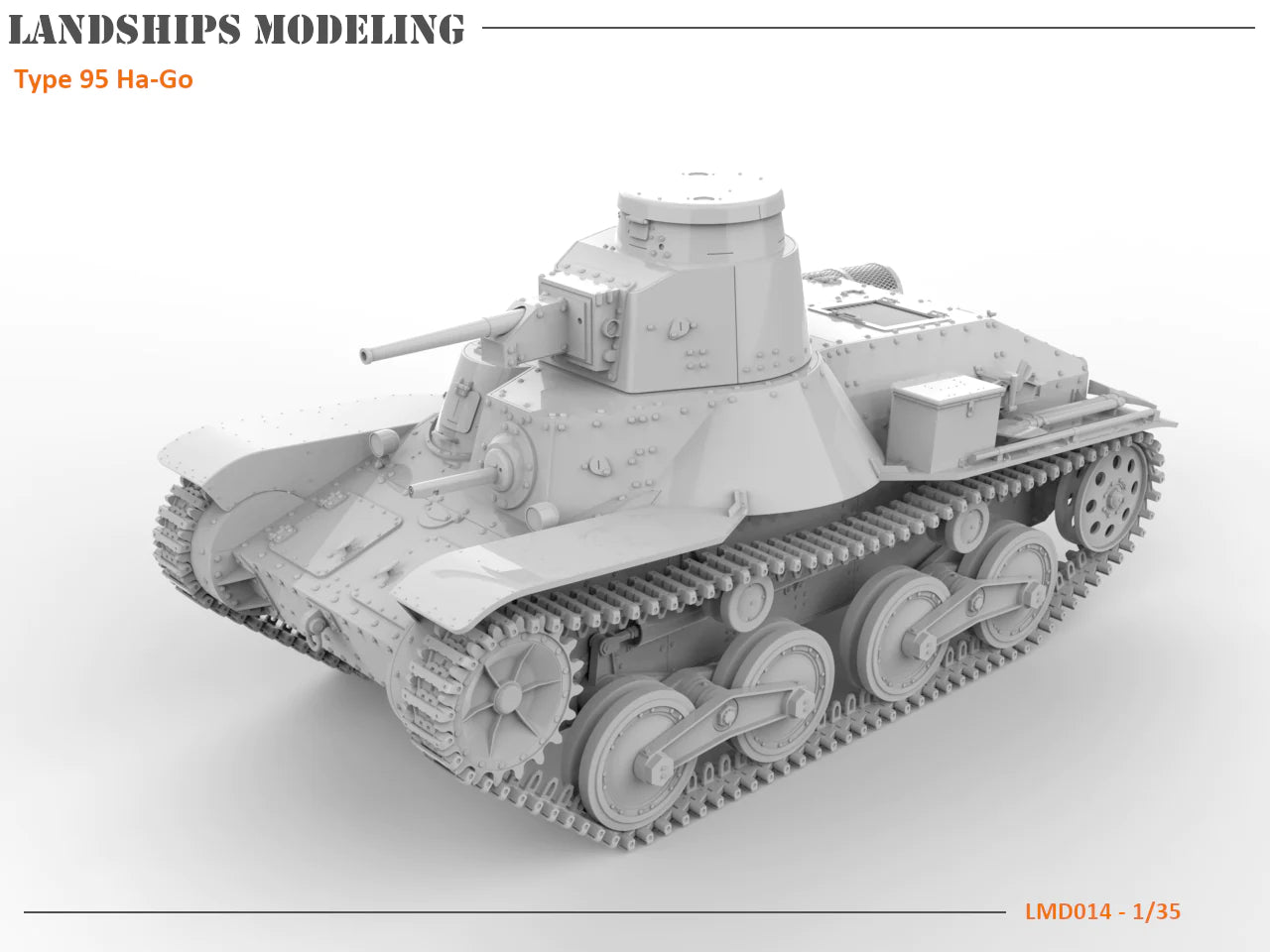 Type 95 Ha-Go Light Tank - Japanese Army - 28mm Scale -  wargame3d