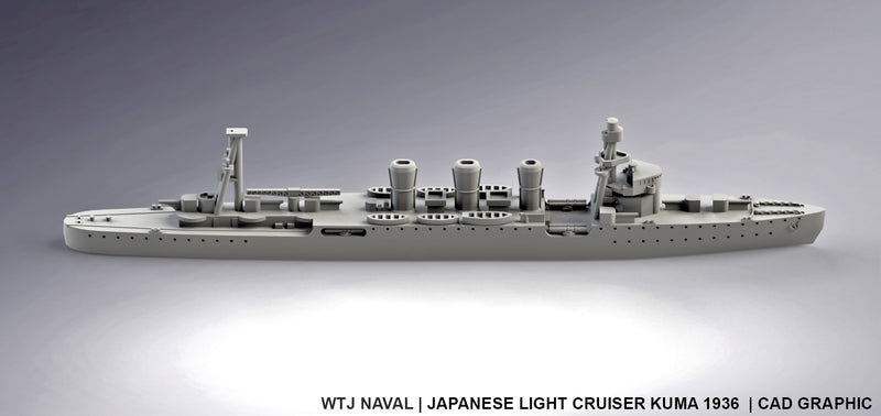 Kuma 1936 - Wargaming - Axis and Allies - Naval Miniature -  Tabletop Games - Warships - War Time Journal