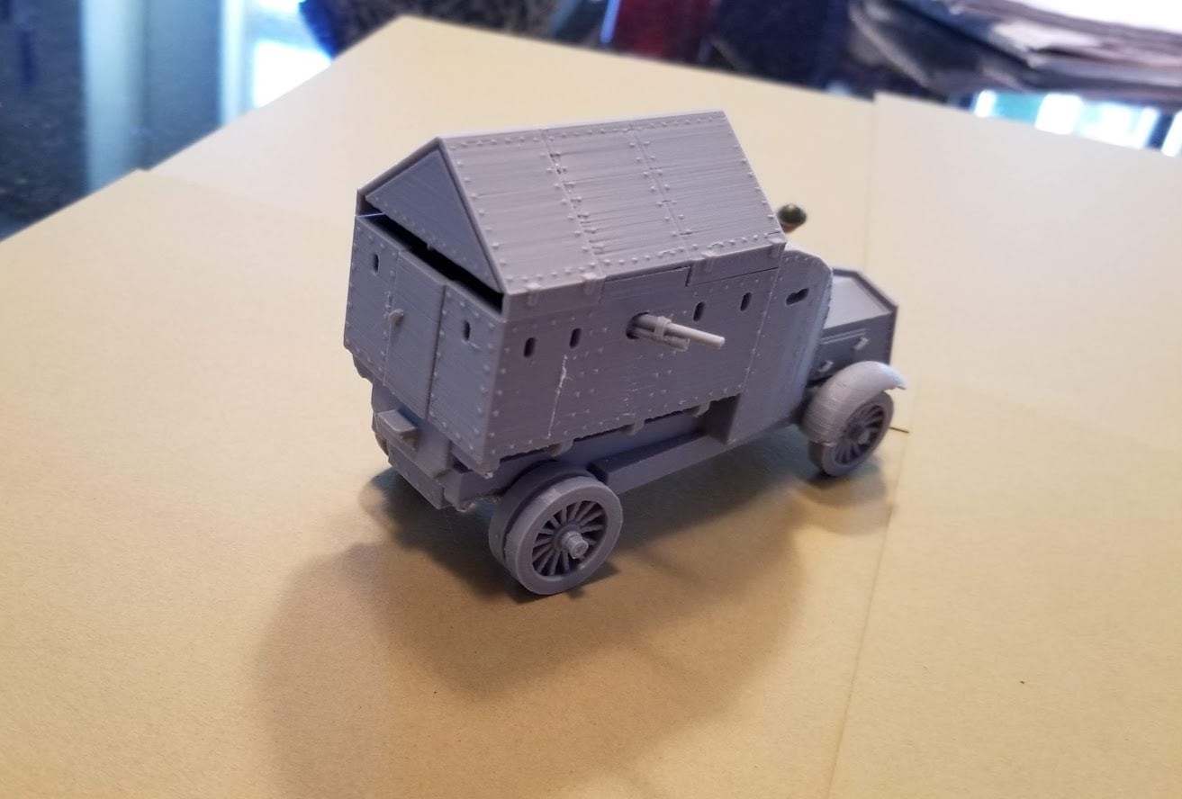 Greek Vickers Peerless Armoured Car  - 28mm  Scale - Great for Table Top War Games And Dioramas