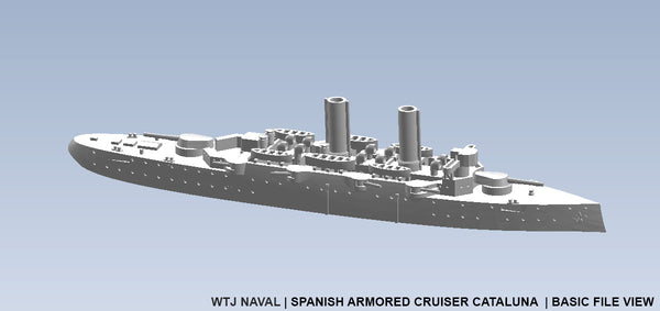 Cataluna - Spanish Navy - Pre Dreadnought Era - Wargaming - Axis and Allies - Naval Miniature - Victory at Sea - Warships