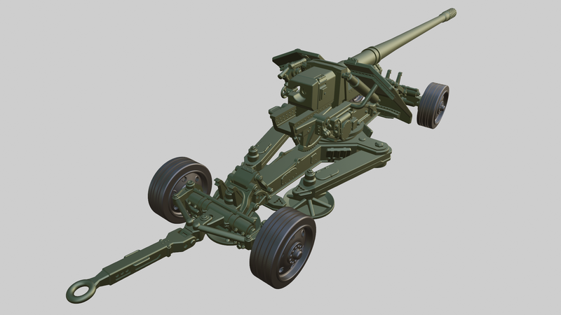 Pak 44 128mm Anti-Tank Gun - German Army - Bolt Action - wargame3d- 28mm Scale