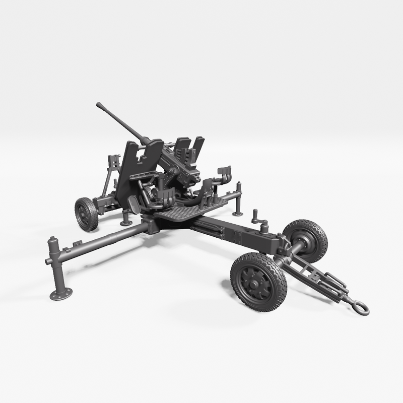 Bofors 40mm anti-aircraft gun Wz.36 - Polish Army - 28mm Scale - Bolt Action - wargame3d