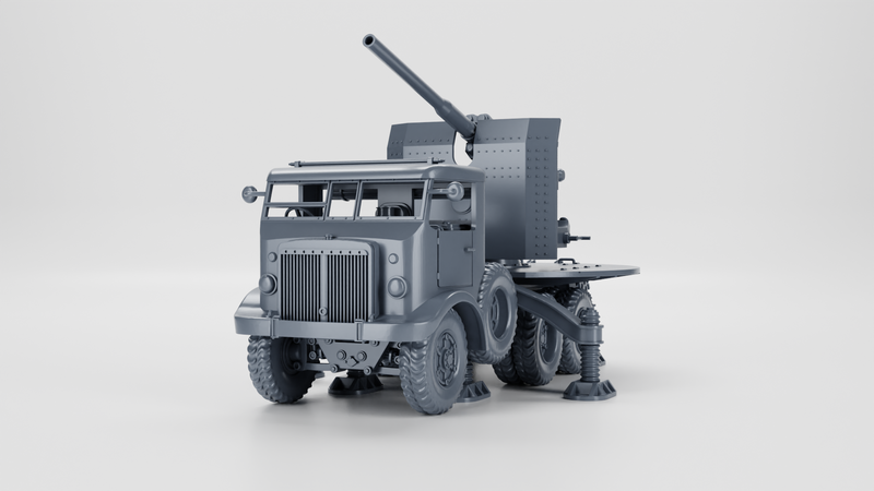 Breda 52 with 90-53 Self-Propelled Gun Truck - Italian Army - 28mm Scale - Bolt Action - wargame3d