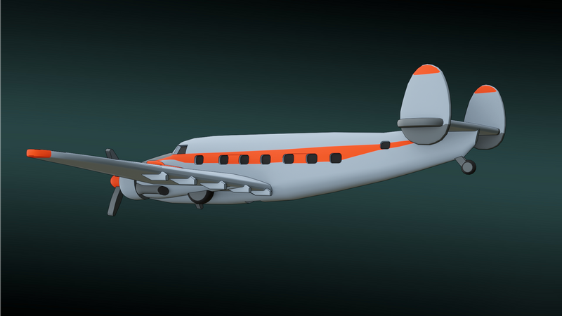 Lockheed Model 18 Lodestar - Commercial Transcontinental Planes - 1/200 Scale - wargame3d