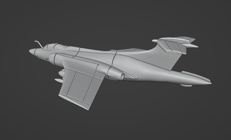 Blackburn Buccaneer S.2B - Operation Desert Storm - 1/200 Scale - wargame3d