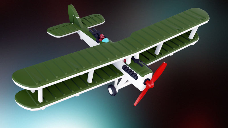 Airco D.H.4 - WWI Bomber Planes - 1/144 Scale - wargame3d