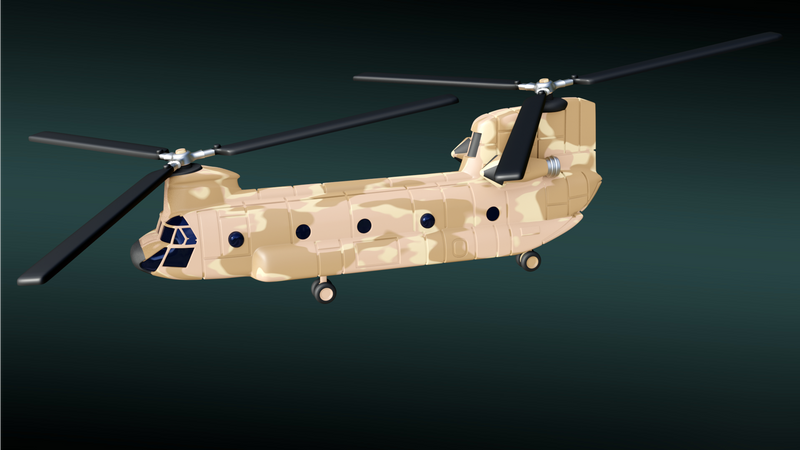 Boeing CH-47 Chinook - Vietnam War Aircraft - 1/200 Scale - wargame3d