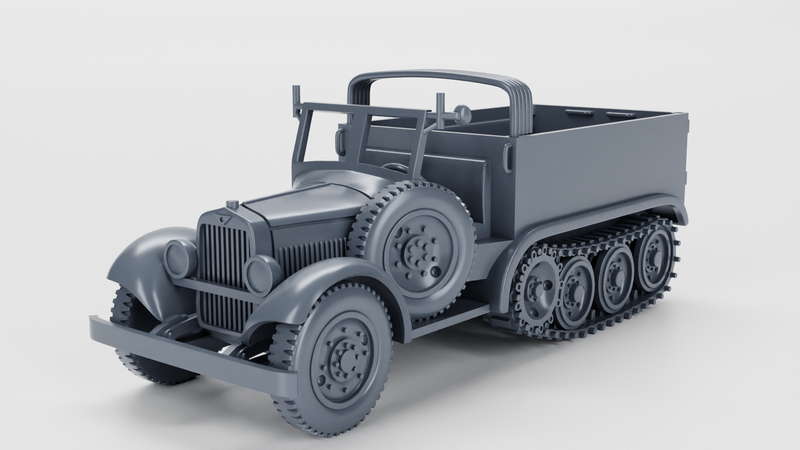 Half-Track Supply Truck - wz.39 PZInż 222 - Polish Army - 28mm Scale - Bolt Action - wargame3d