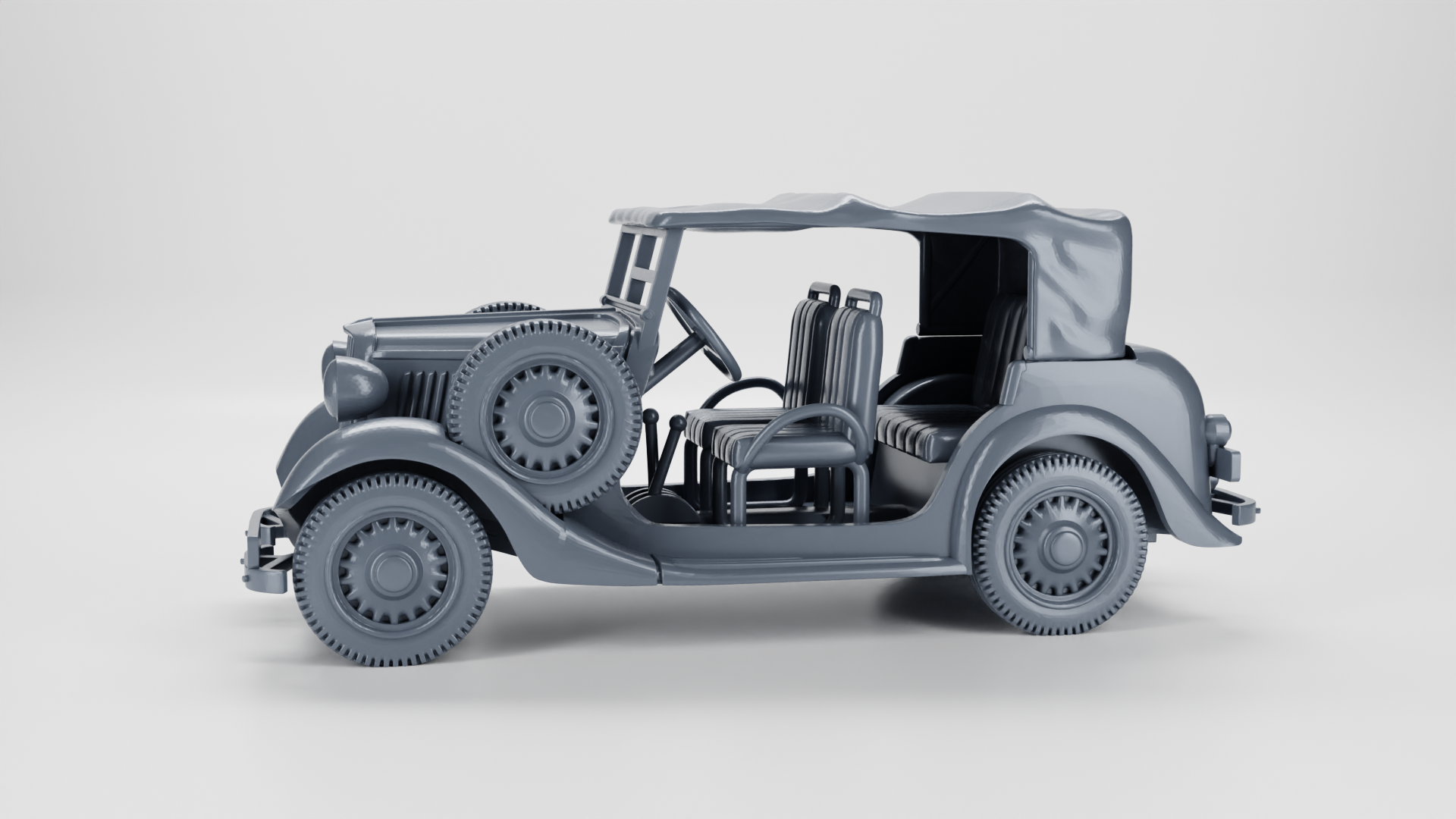 Fiat 508IIIW Lazik Jeep (opened and closed) - Polish Army - 28mm Scale -  wargame3d
