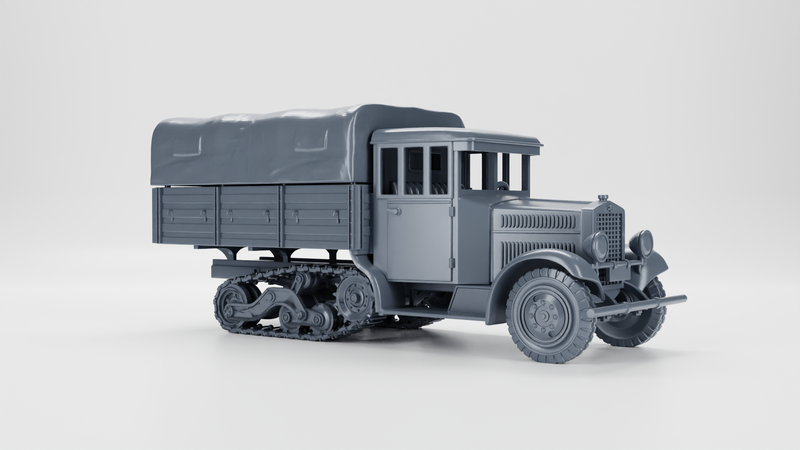 Artillery tractor C4P (Half-track Wz.34) - Polish Army - 28mm Scale - Bolt Action - wargame3d