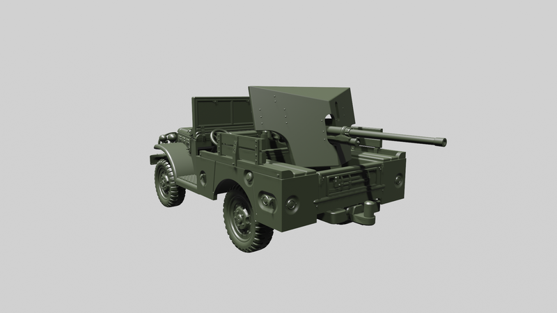 Dodge WC55 with 37mm M6 GMC - US Army - Bolt Action - wargame3d - 28mm Scale