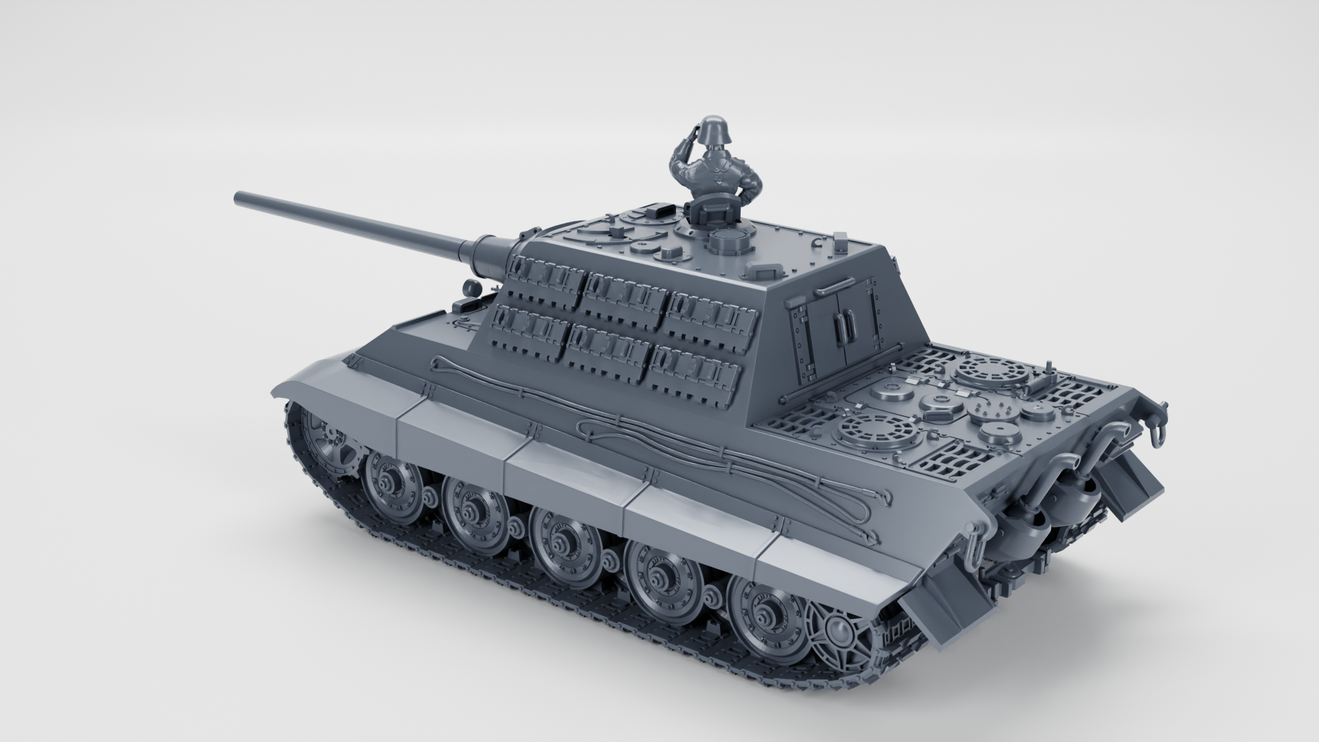 Jagdtiger (Sd.Kfz.186) - Henschel Suspension - WWII - German Army -  wargame3d- 28mm Scale