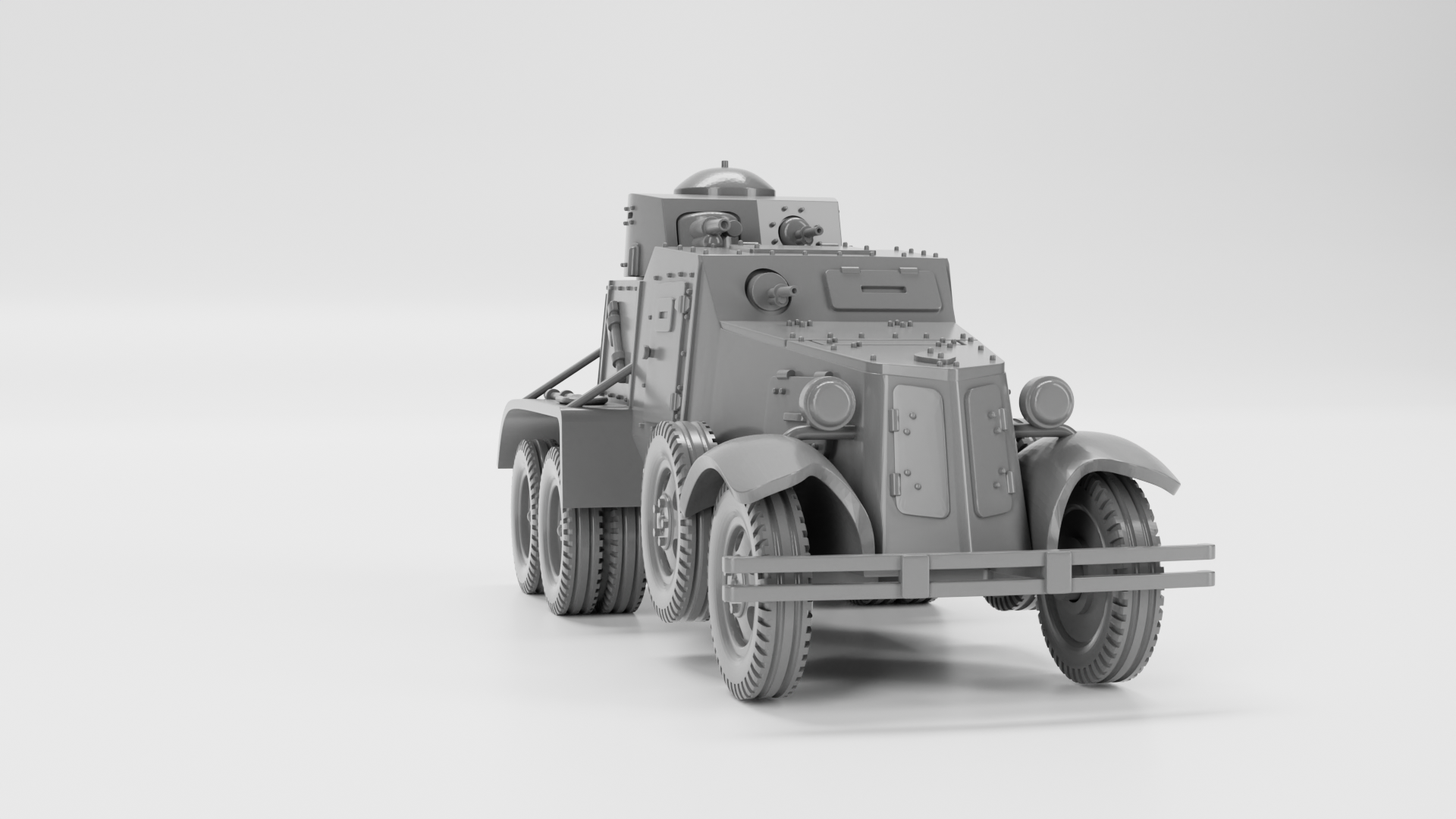 BAI-M Armored Car - wargame3d- 28mm Scale - Russian Army - Bolt Action