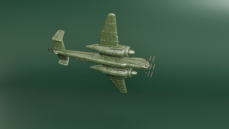 Heinkel He-219 Uhu (Eagle-Owl) - WWII Battle Planes - 1/200 Scale - wargame3d