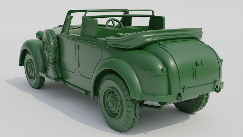 Alfa Romeo 6C 2500 Coloniale (open + close top) - Italian Army - 28mm Scale - Bolt Action - wargame3d