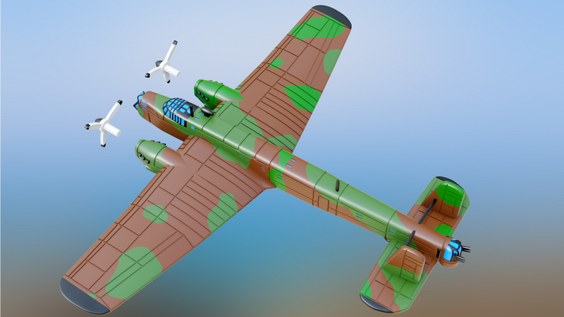 A.W.38 Whitley - Aircraft of Varsity Operation - 1/200 Scale - wargame3d