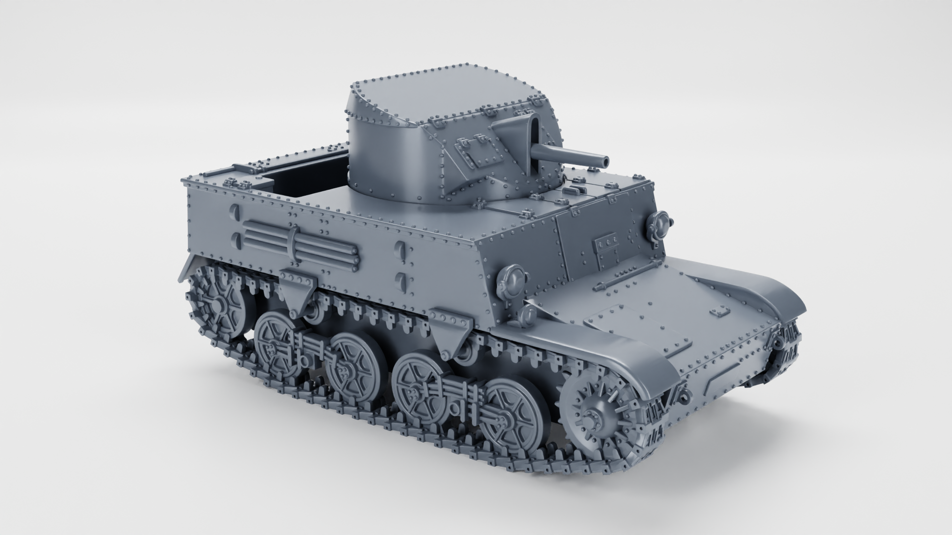 Tank hunter Vickers T13 - Belgian Army - 28mm Scale -  wargame3d
