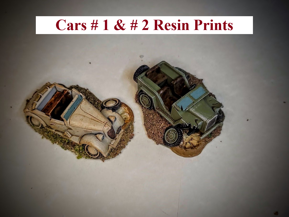 Dead Men DO Tell Tales Scenario Wrecked Cars and Tokens - War Games And Dioramas -  28 mm - Bolt Action