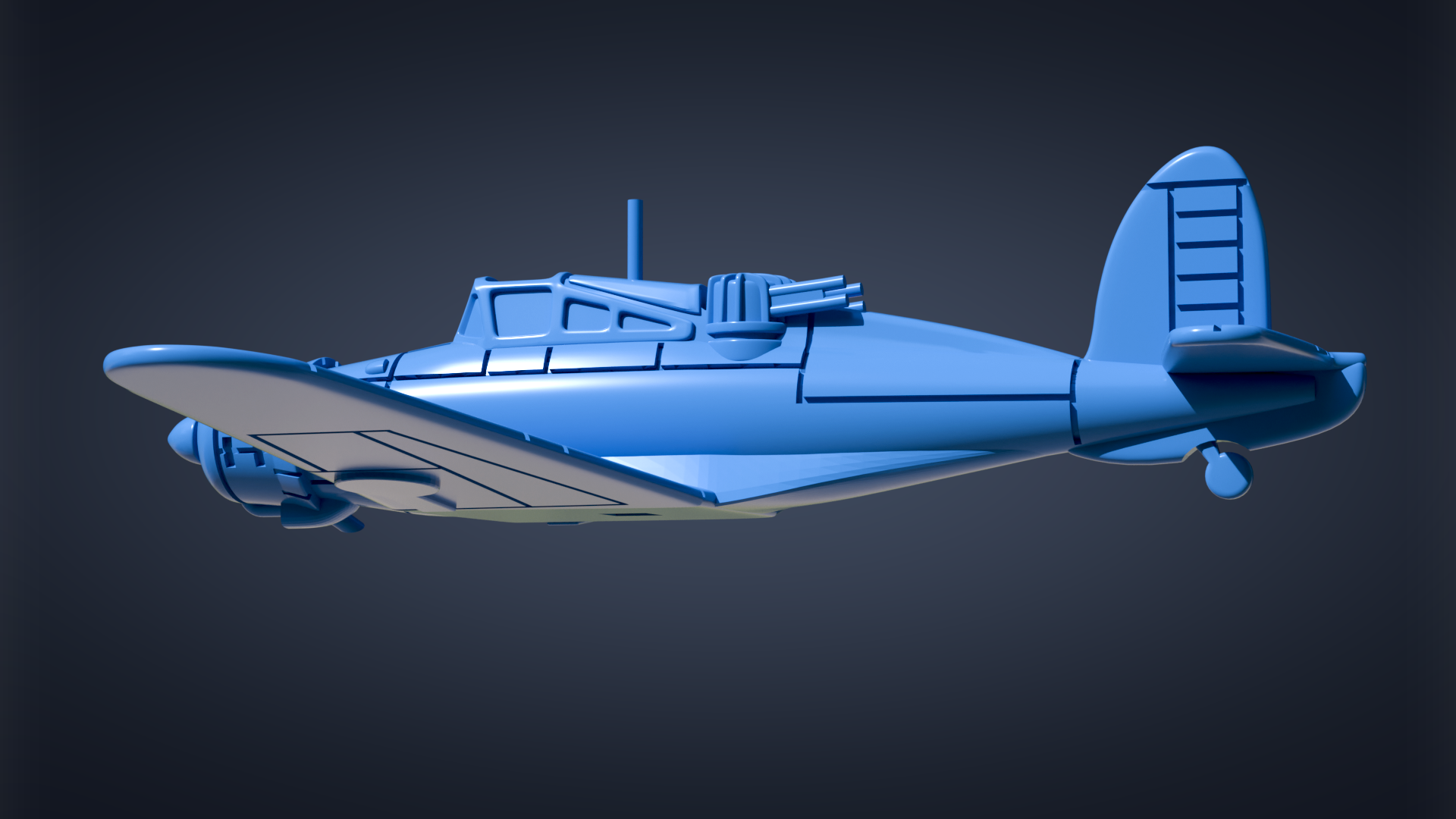 Blackburn Roc - Battle Planes of WWII - 1/200 Scale - wargame3d