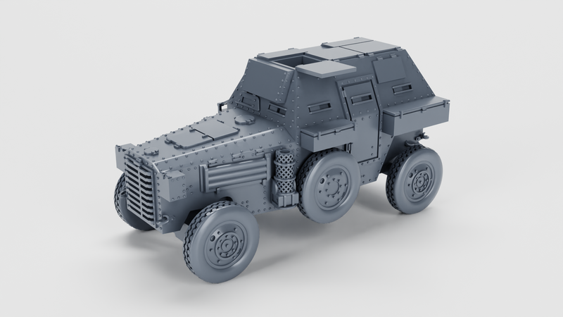 Berliet VUDB Armoured Car - Belgan Army - 28mm Scale - Bolt Action - wargame3d