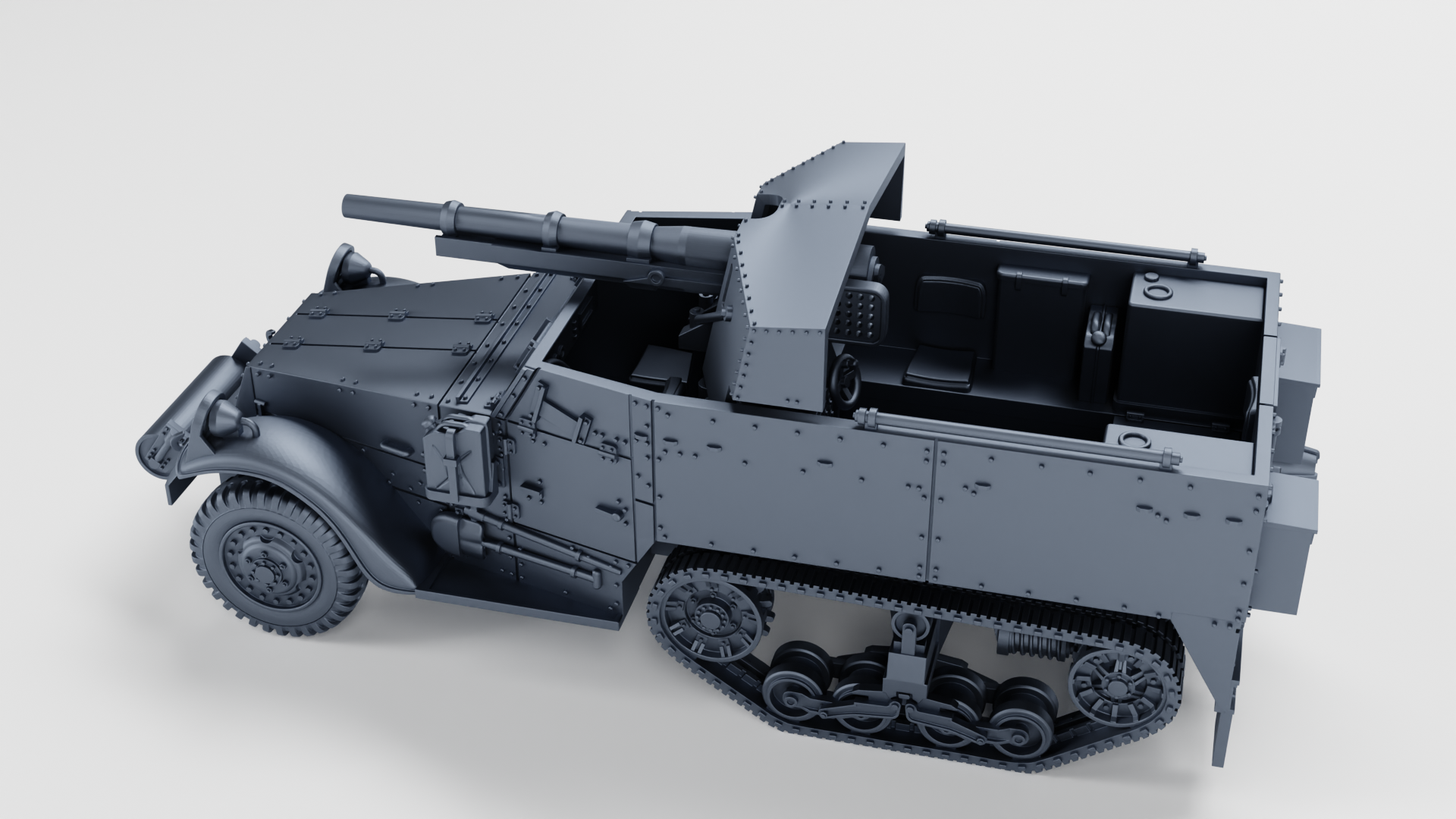 Half-track M3 75 mm GMC - US Army -  wargame3d - 28mm Scale