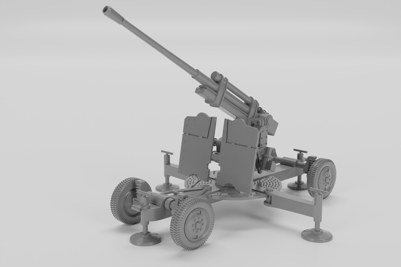 85mm K-52 Heavy AA Gun - Russian Army - Bolt Action - wargame3d- 28mm Scale