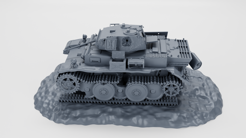 Destroyed - Panzer II Ausf.L «Luchs»- Hadrian- 1 Markers - 40mm Marker - Bolt Action - wargame3d