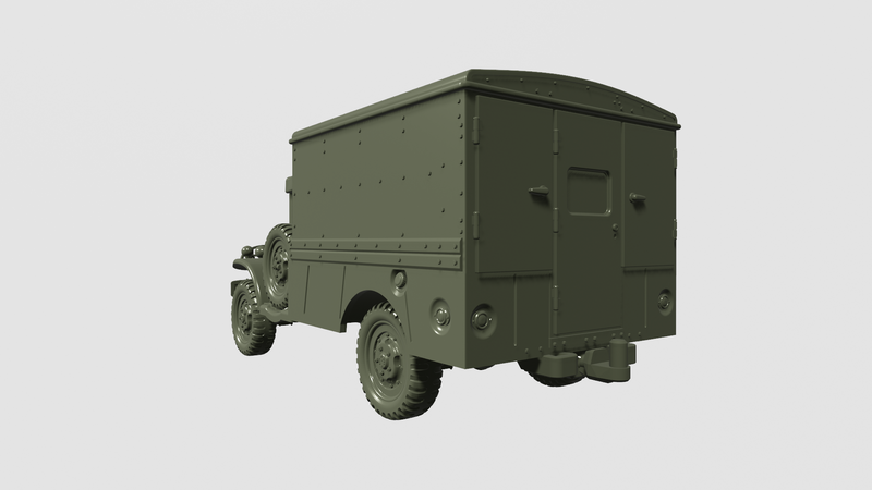 Dodge WC64 Ambulance - US Army - Bolt Action - wargame3d - 28mm Scale