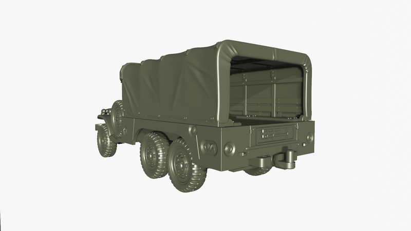 Dodge WC63 with winch+tent (1.5‑ton, 6x6) - US Army - Bolt Action - wargame3d - 28mm Scale