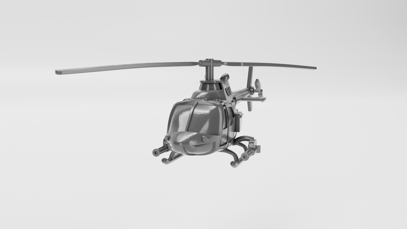 Bell OH-58A Kiowa - Vietnam War Aircraft - 1/200 Scale - wargame3d