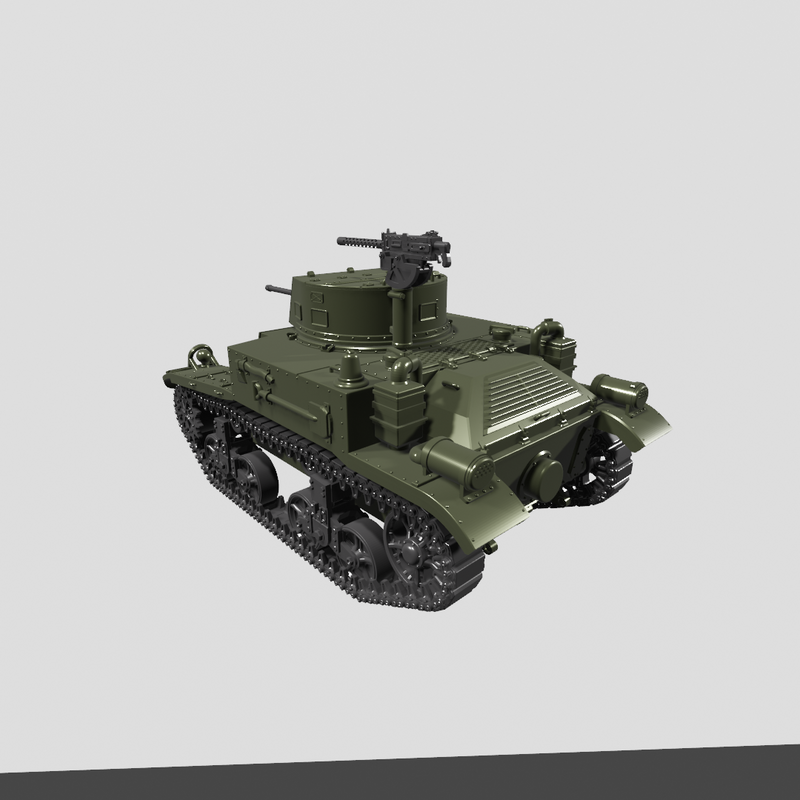 M1 combat car (Light Tank M1) - 28mm Scale - Bolt Action - wargame3d