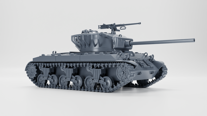 T23 Medium Tank - US Army - 28mm Scale - Tank - Miniature - wargame3d